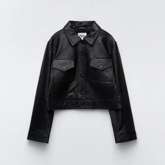 ZARA Leather Jacket Limited Edition - S - Picture 2 of 7